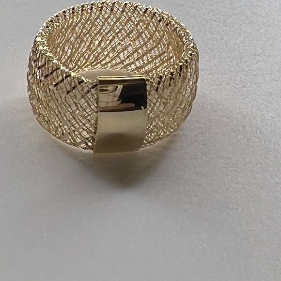 Leslie's 14K Yellow Gold Mesh Stretch Ring – Made in Italy | Lifetime Guarantee - Picture 7 of 12